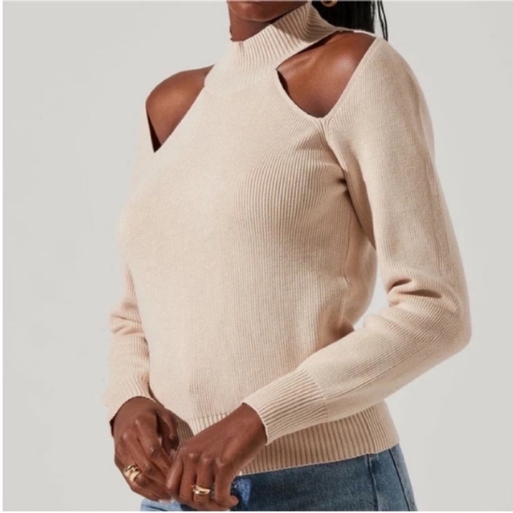 ASTR The Label Women’s Sweater Hilary Sweater Sand New with Tags size Small - Picture 2 of 12